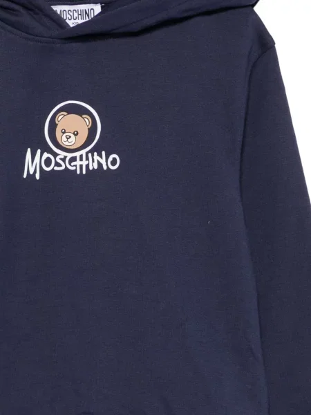 Bluza z kapturem dziecięca Moschino niebieska