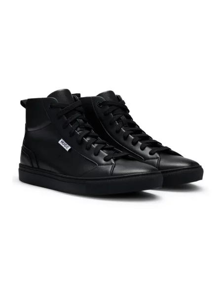 Sneakersy Hugo skórzane czarne