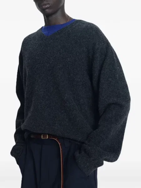 Pulover Tonywack cu decolteu în V gri