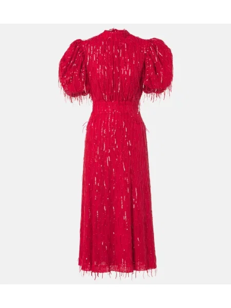 Rochie midi Rotate până la genunchi de costum roșu