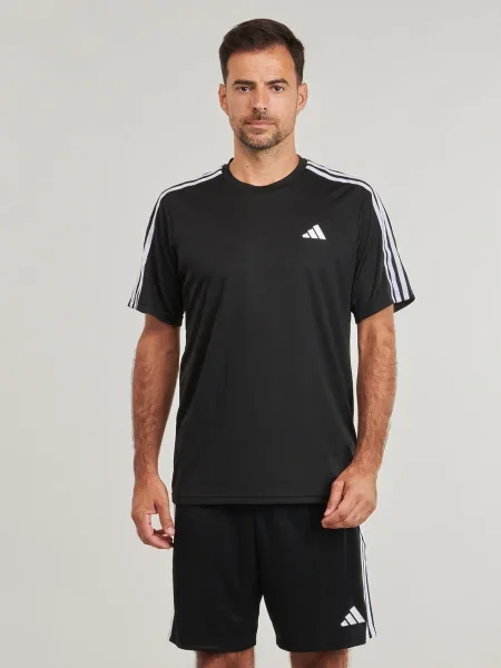 Tricou Adidas cu dungi negru