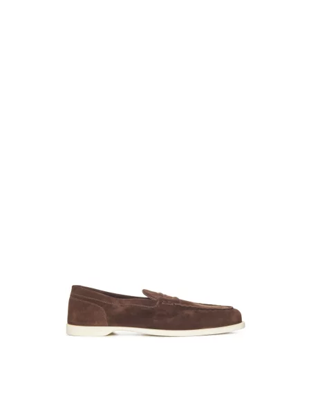 Półbuty John Lobb zamszowe brązowe