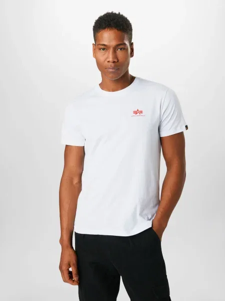 ALPHA INDUSTRIES Tricou / roșu deschis alb