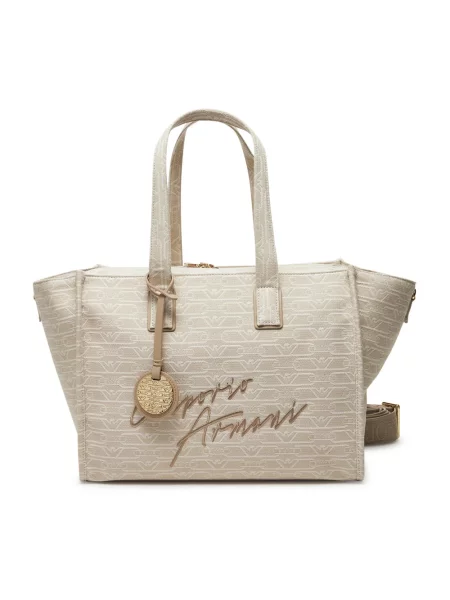 Shopperka Emporio Armani beżowa
