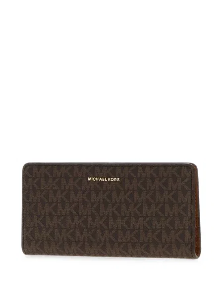 Pocnitură geantă Michael Michael Kors cu autograf din piele maro