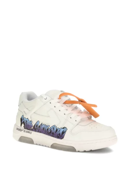 Sneakerși Off-white cu imagine alb