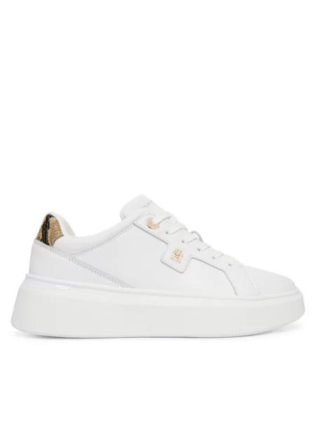Tommy Hilfiger Laisvalaikio batai Chic Platform Snake balta