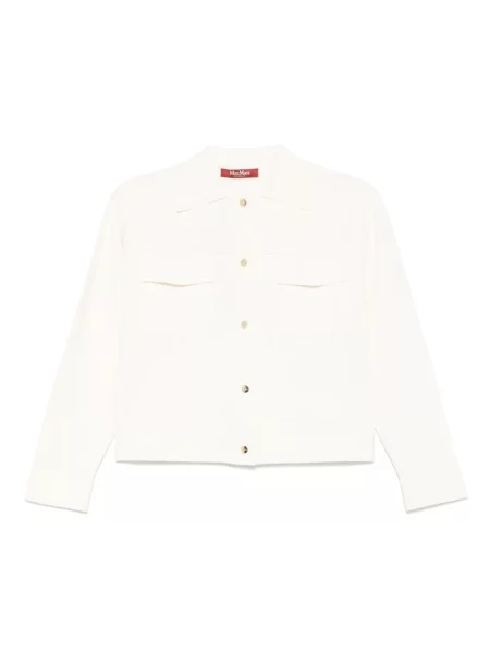 Dzianinowy kardigan Max Mara biały