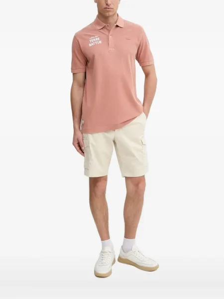 Polo Lacoste cu broderie portocaliu