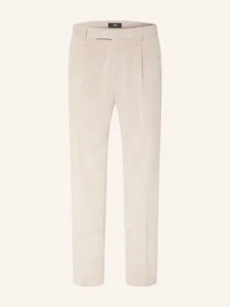 Cinque Spodnie Garniturowe Cisalto Tapered Fit Z Sztruksu weiss