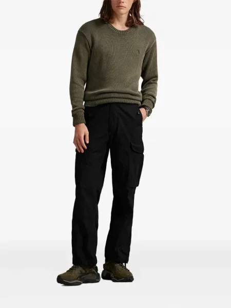 Μικρός κασκέτο Polo Ralph Lauren με χαμηλή μέση υφαίνω διαγωνίως πράσινο