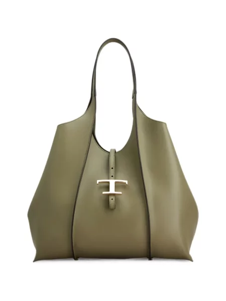 Geantă shopper Tod's din piele verde