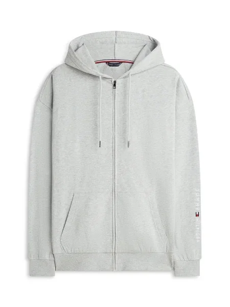 TOMMY HILFIGER Gornji dio trenirke siva melange bijela