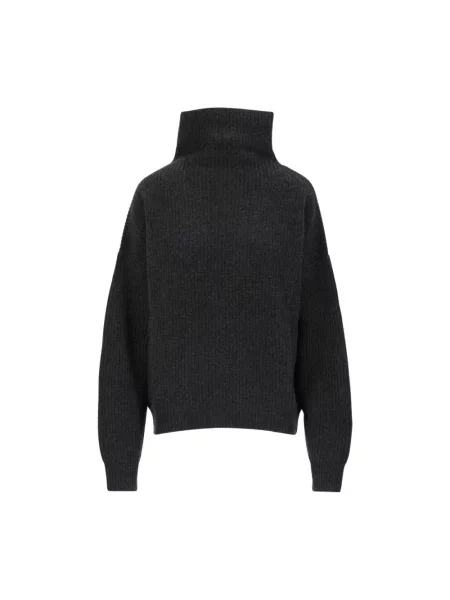 Sweter z golfem Isabel Marant wełniany szary