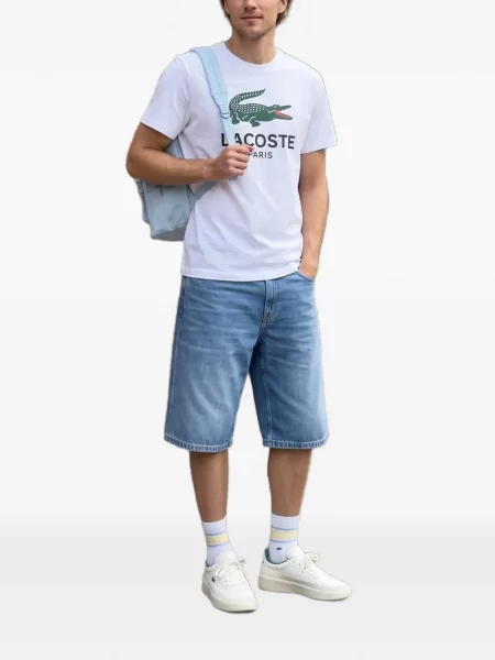 Tricou Lacoste cu imagine alb