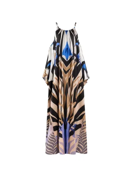 Rochie maxi Nema cu imagine cu imprimeu abstract negru