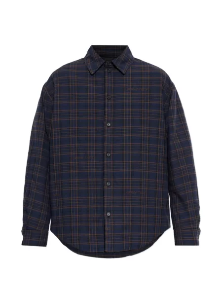Cămașă Off-white în carouri de flanelă alb