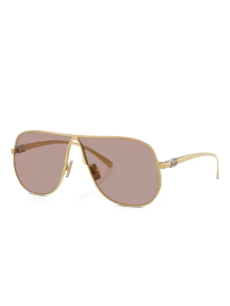 Ochelari de soare Miu Miu Eyewear cu imprimeu geometric auriu
