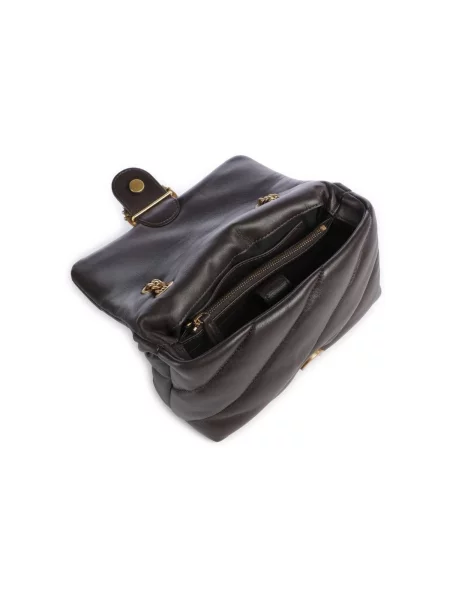 Pinko crossbody kabelka dámska kožená hnedá