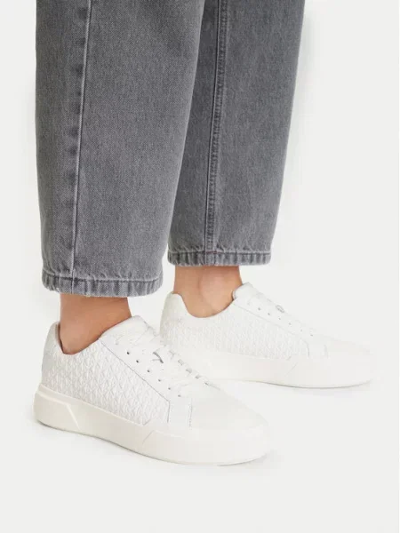 Calvin Klein Superge Chunky Cupsole Laceup Lth Aop bela
