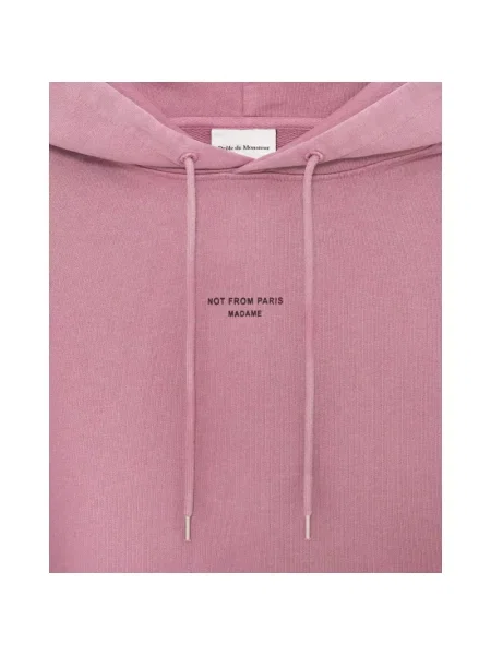 Drôle de Monsieur bluza z kapturem Classic Slogan różowa