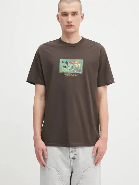 Carhartt WIP S/S Cream Of The Crop T-Shirt Mężczyźni Koszulki Carhartt WIP Size: M brązowy