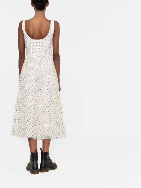 Πουά κοστούμι φόρεμα Red Valentino φούντωσε κόκκινο