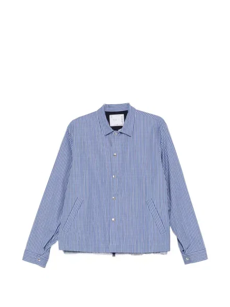 Риза Sacai на райета синьо