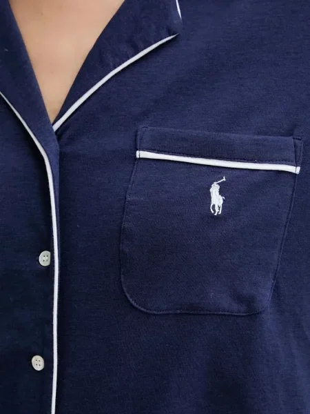 Tricou polo Polo Ralph Lauren cu broderie cu glugă din piele negru