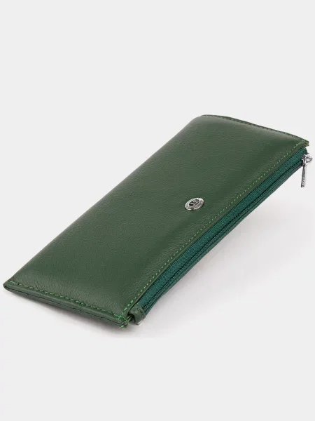 ST Leather Accessories Гаманець Унісекс Шкіра зелений