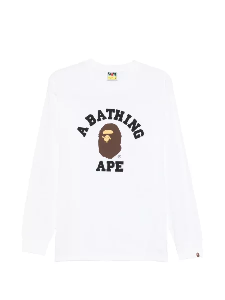 Hosszú melegítő felső A Bathing Ape® autogrammal fehér