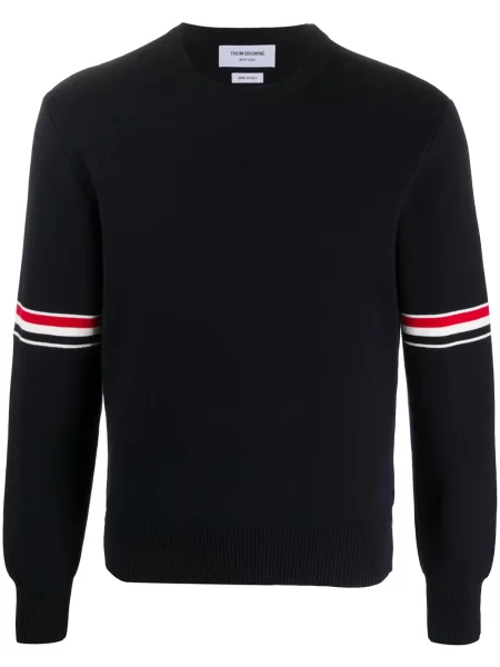 Pulover Thom Browne cu decolteu în U albastru