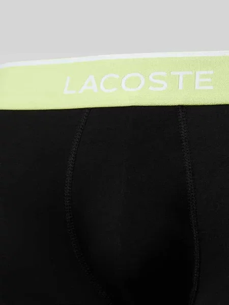 Obcisłe bokserki z mieszanka bawełny w zestaw 3 szt. Lacoste czarne