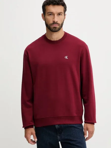 Суитчър Calvin Klein Jeans винено червено