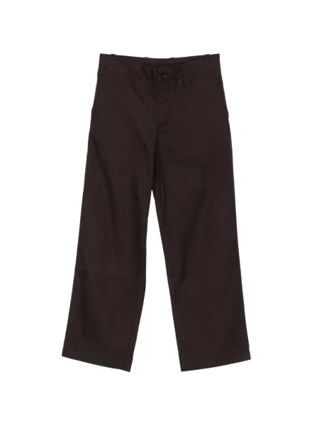 Pantaloni Lacoste cu autograf maro