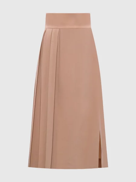 Спідниця на запах з вовни Ermanno Scervino бежева