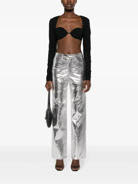 Palaidinė be rankovių Dsquared2 apkarpytas juoda