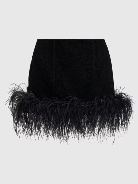 Спідниця міні Loisio з пір'ям страуса 16arlington чорна