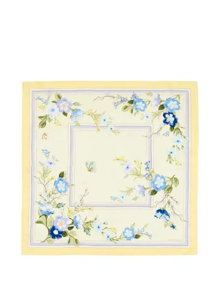 Fular Self-portrait cu model floral cu imagine galben