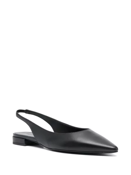 Iš natūralios odos balerinos Scarosso slingback juoda