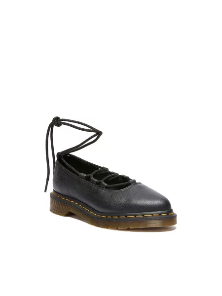 Balerinki Dr. Martens skórzane czarne