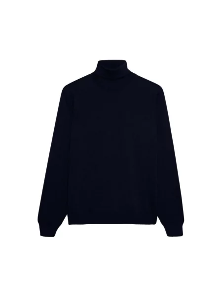 Sweter z golfem Ferrante wełniany do golfa niebieski