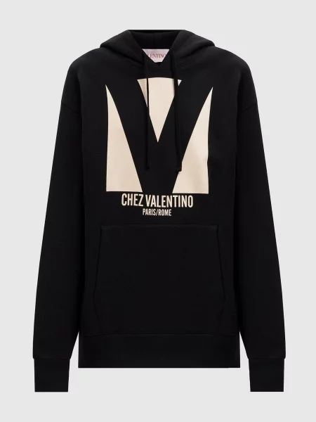 Худи Valentino с принтом черное