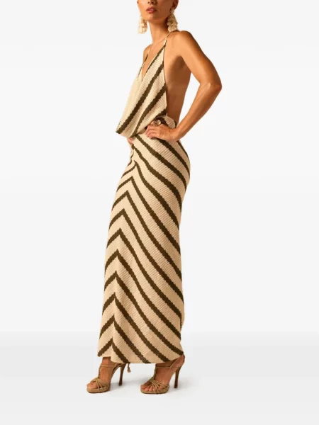 Rochie maxi Jbq cu dungi cu gât halter