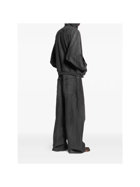 Lniany sweter Balenciaga szary