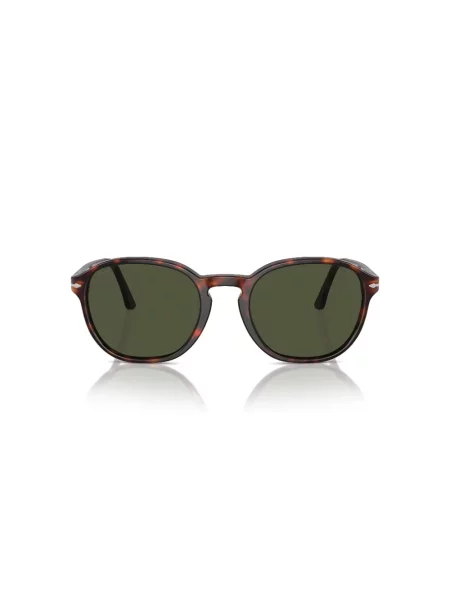 Lniane okulary przeciwsłoneczne Persol brązowe