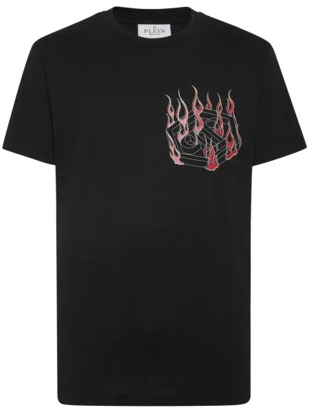 Tricou Philipp Plein cu imagine negru