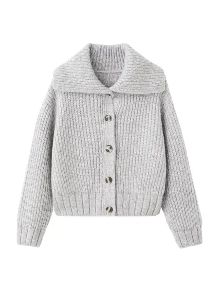 MANGO Pletena jopa ESTI' siva