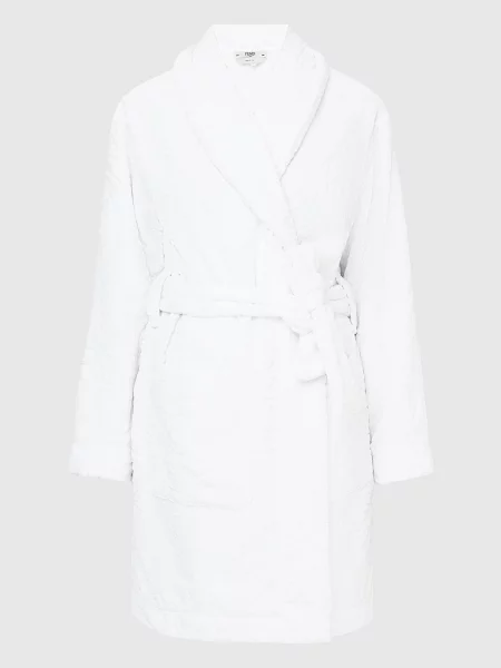 Жакардовий халат в візерунок FF Vertigo Fendi білий