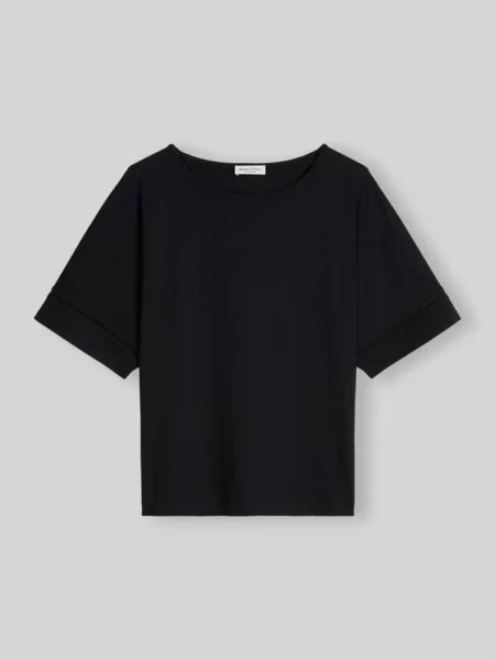 T-shirty o kroju relaxed fit z mieszanki bawełny Marc O'polo czarna